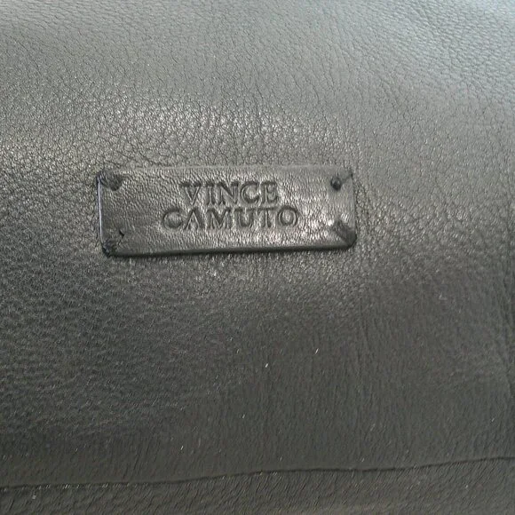 Vince Camuto Black Leather Cayra Minimalist hobo bag - Picture 2 of 9